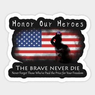 Honor Our Heroes On Memorial Day Sticker